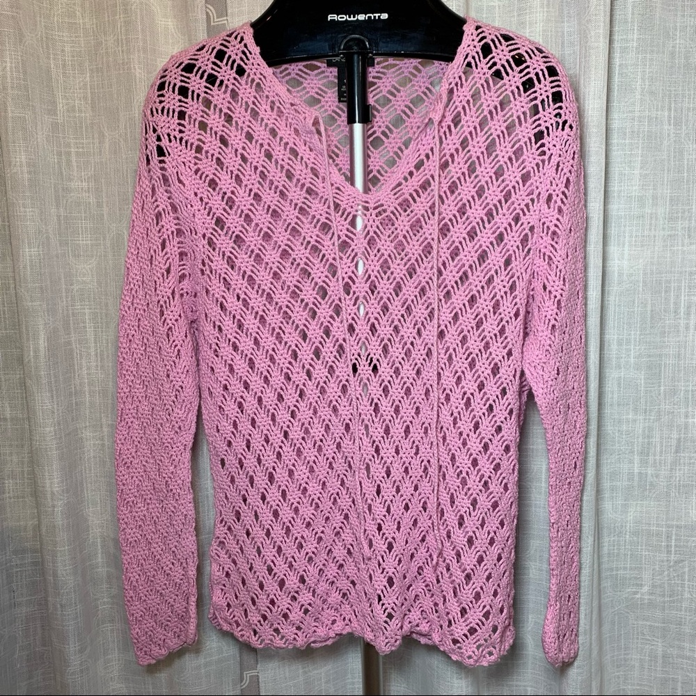 Lane Bryant Pink Crochet tunic top/ swim cover up Women's size 18/20**XL/2xL
